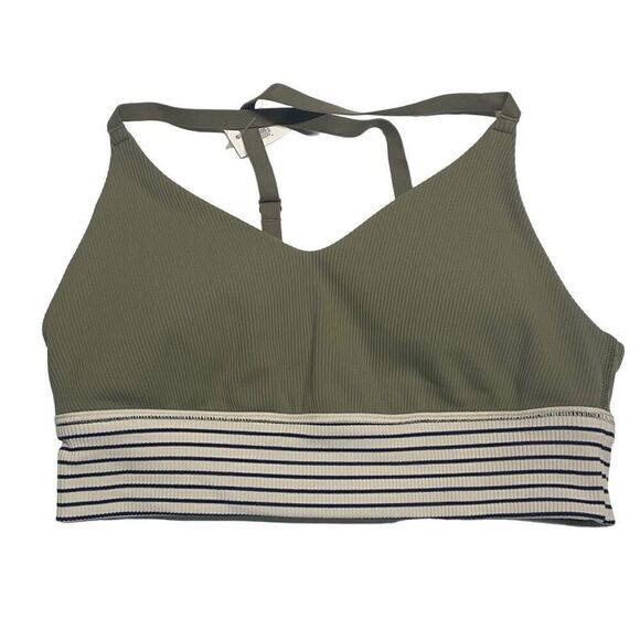 Aerie Sage Green Offline Ribbed Scoop Sports Bra - Picture 5 of 8